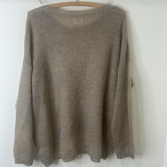 SUNDRY Mohair Wool Blend Lightweight Loose Knit Sweet Dreams Sweater Medium - Picture 4 of 16